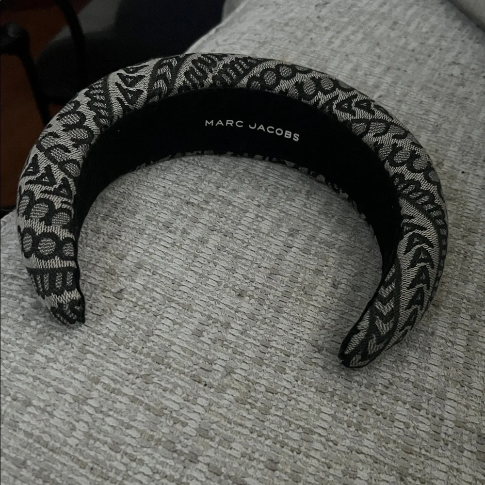 Marc Jacobs Black and Gray Textured Headband
